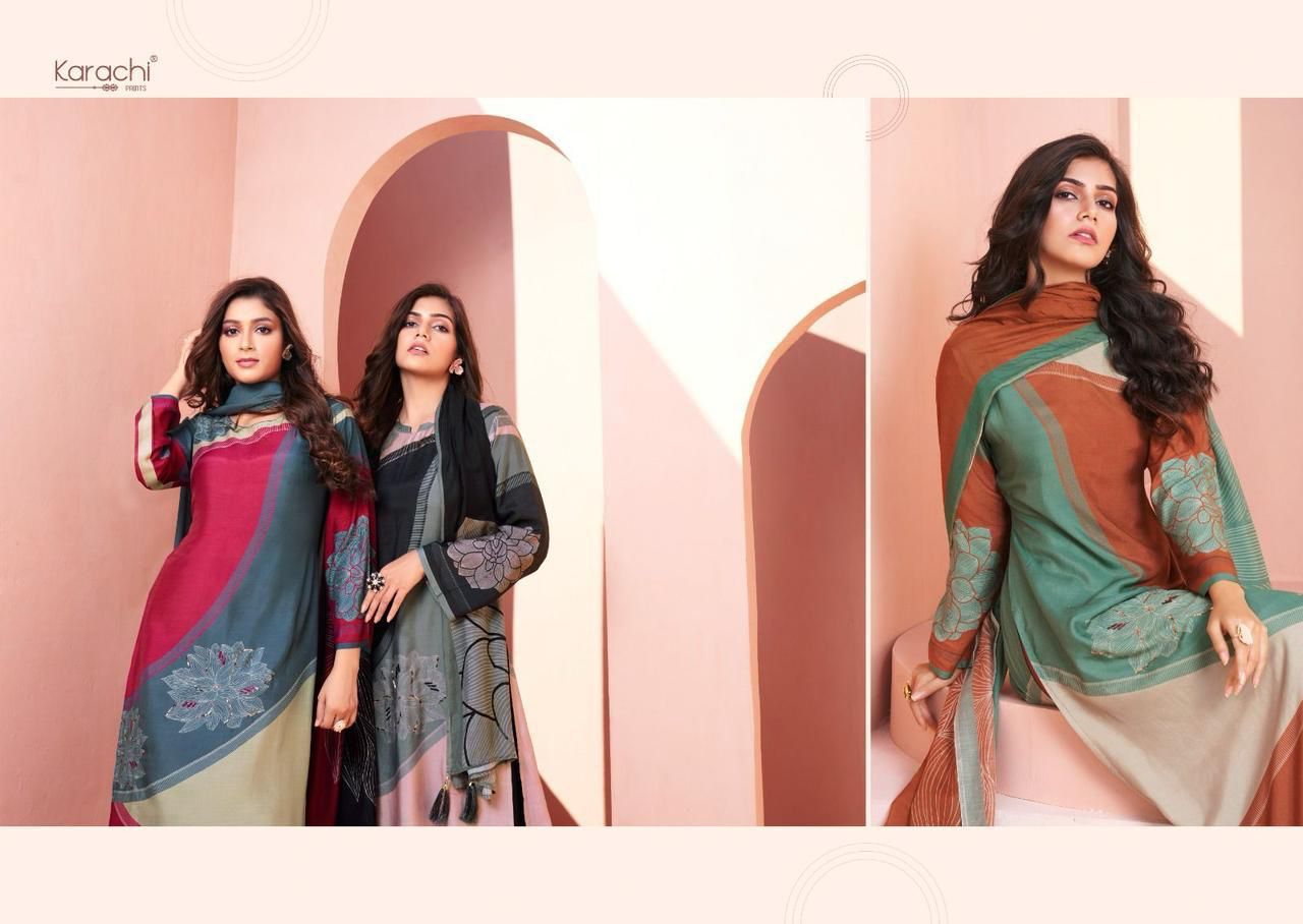 Twilight Karachi Prints Muslin Pant Style Suits