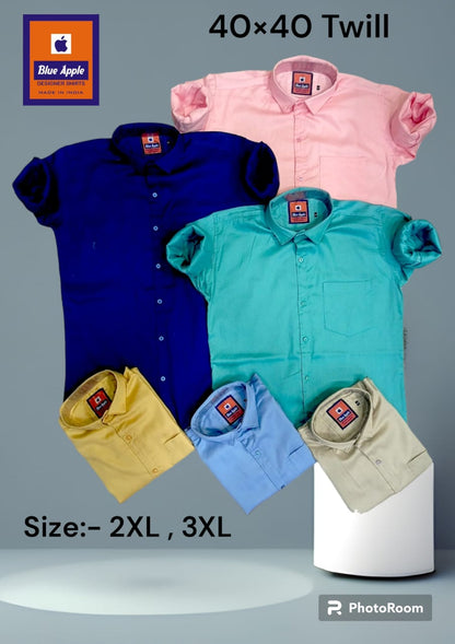 Twill 1512 Blue Apple Mens Shirts