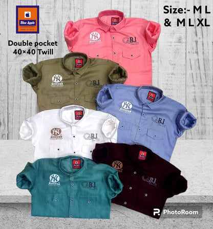 Twill 2911 Blue Apple Mens Shirts