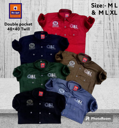Twill 2911 Blue Apple Mens Shirts