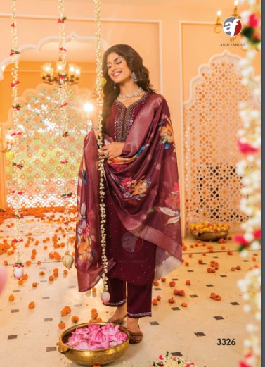 Tyohaar Af Organza Readymade Pant Style Suits