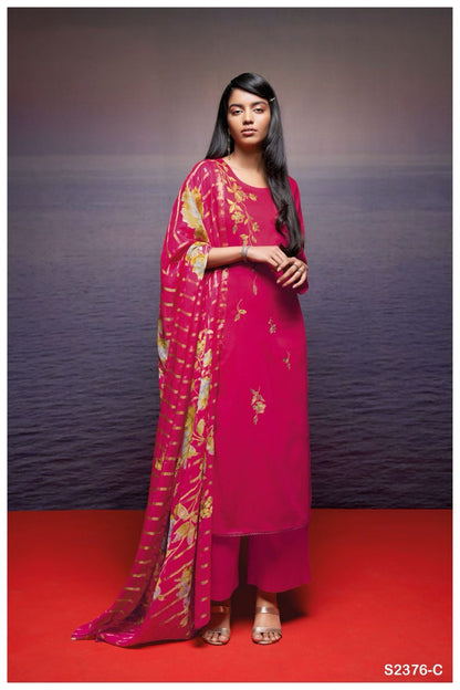 Tyra 2376 Ganga Cotton Silk Plazzo Style Suits