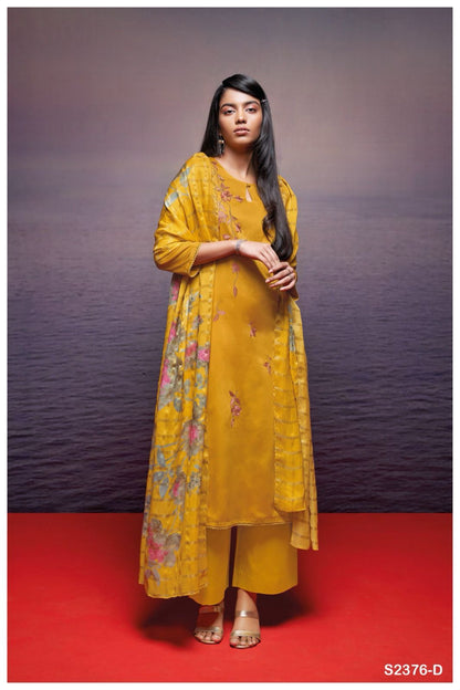 Tyra 2376 Ganga Cotton Silk Plazzo Style Suits