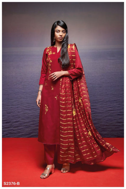 Tyra 2376 Ganga Cotton Silk Plazzo Style Suits