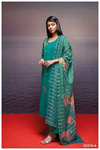 Tyra 2376 Ganga Cotton Silk Plazzo Style Suits