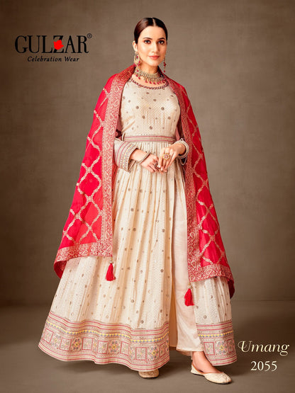 Umang Gulzar Viscose Readymade Anarkali Suits