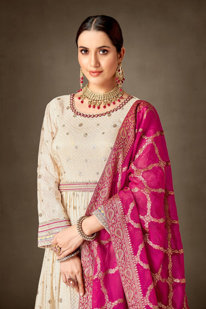 Umang Gulzar Viscose Readymade Anarkali Suits