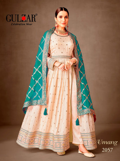 Umang Gulzar Viscose Readymade Anarkali Suits