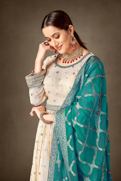 Umang Gulzar Viscose Readymade Anarkali Suits