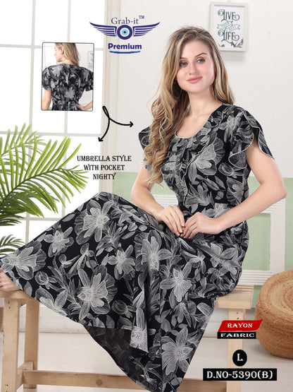 Umbrella-1301 Grab It Rayon Night Gowns