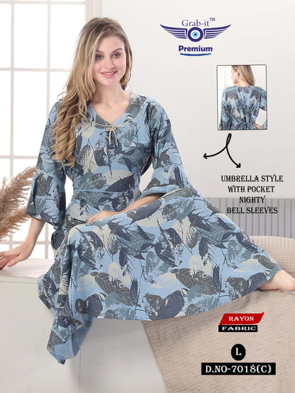 Umbrella 2111 Grab It Rayon Night Gowns