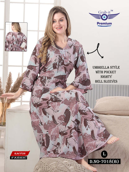 Umbrella 2111 Grab It Rayon Night Gowns