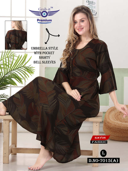 Umbrella 2111 Grab It Rayon Night Gowns