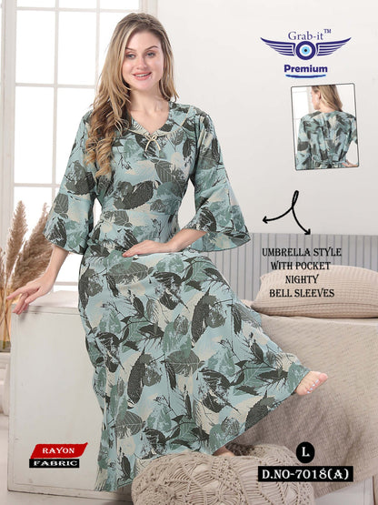 Umbrella 2111 Grab It Rayon Night Gowns