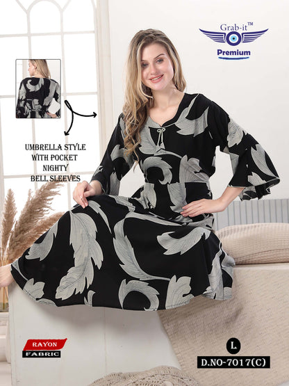 Umbrella 2111 Grab It Rayon Night Gowns
