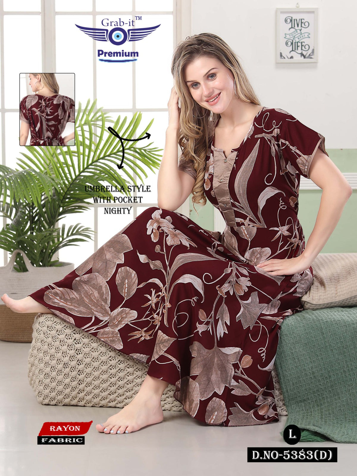 Xl (free Size) AS IN PHOTO Ladies Night Gown at Rs 400/piece in Ahmedabad