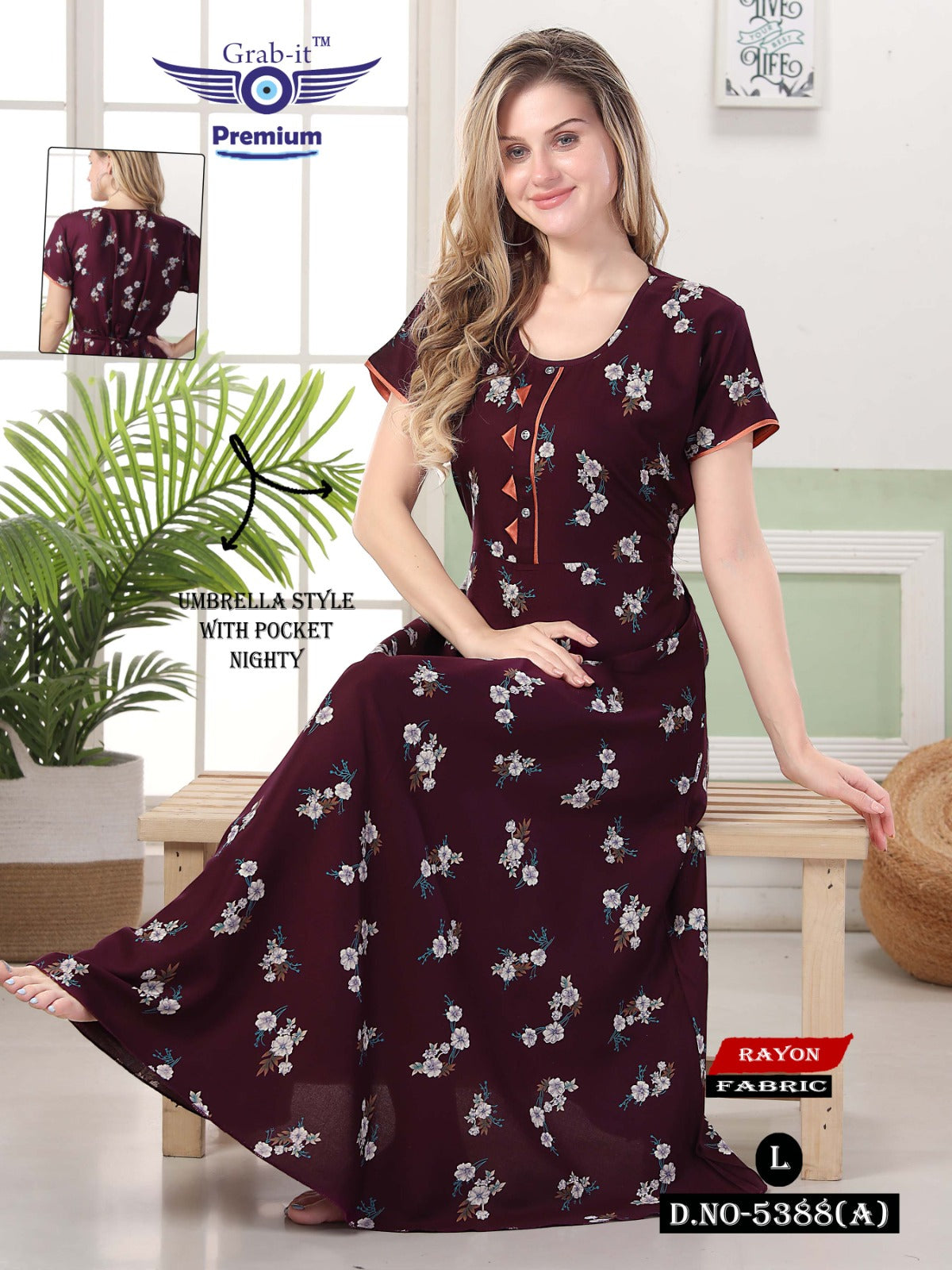 Buy Evolove Women Black, Light Pink Cotton Long Maxi Night Gown Nighty  Dress With Pocket (M) Online at Best Prices in India - JioMart.