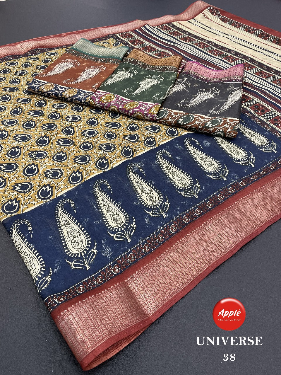 Universe 36-38 Apple Jacquard Sarees