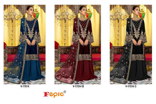 V-17014 Fepic Velvet Pakistani Salwar Suits