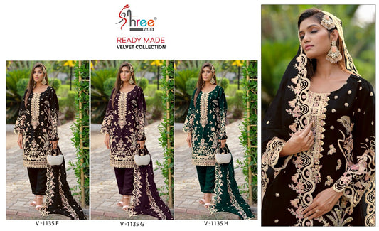 V 1135 Fgh Shree Fabs Velvet Pakistani Readymade Suits