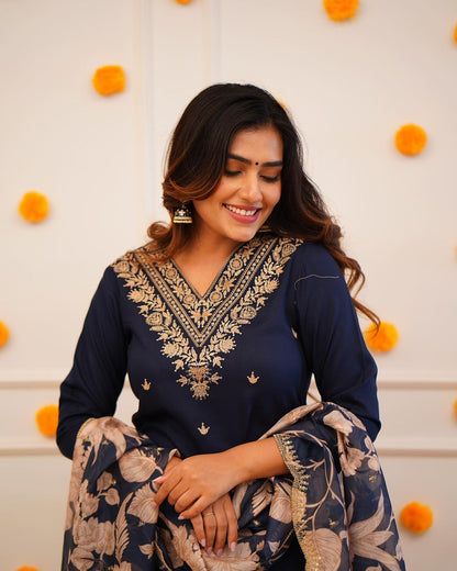 V Neck-0102 Aarohi Rayon Afghani Readymade Suit