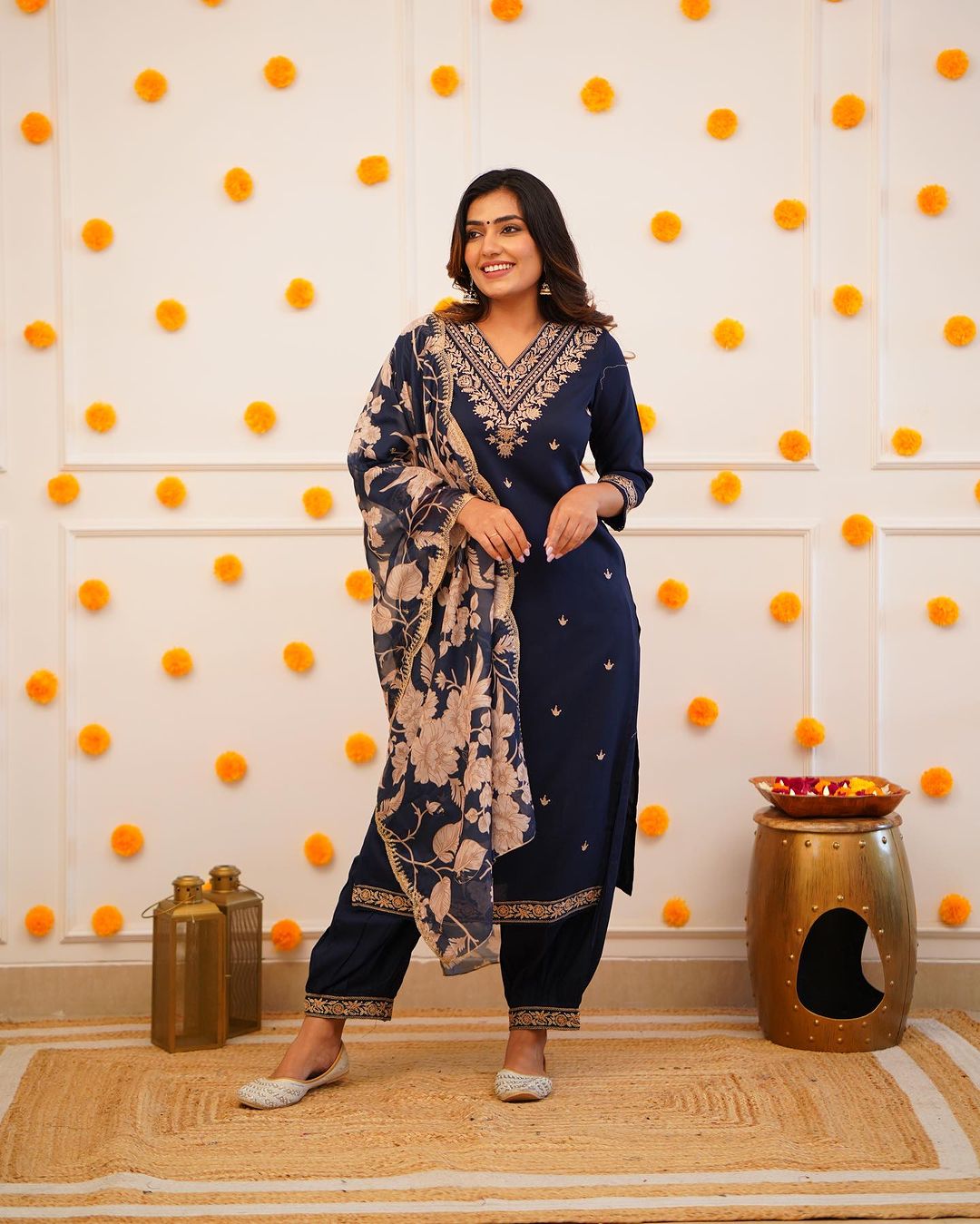 V Neck-0102 Aarohi Rayon Afghani Readymade Suit