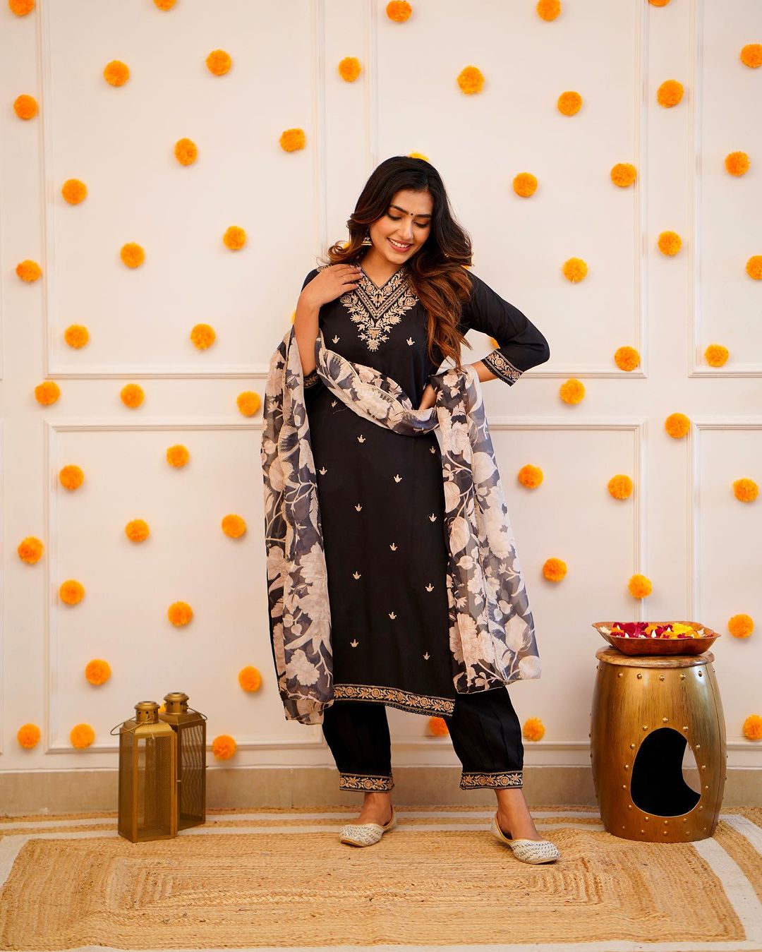 V Neck-0102 Aarohi Rayon Afghani Readymade Suit