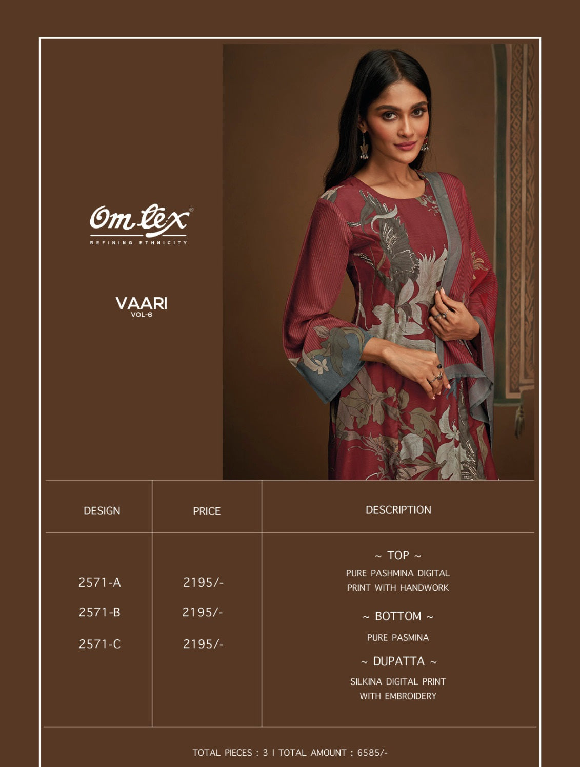 Vaari Vol 6 Omtex Pashmina Suits