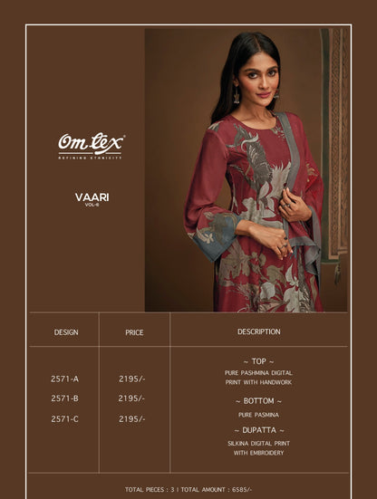 Vaari Vol 6 Omtex Pashmina Suits