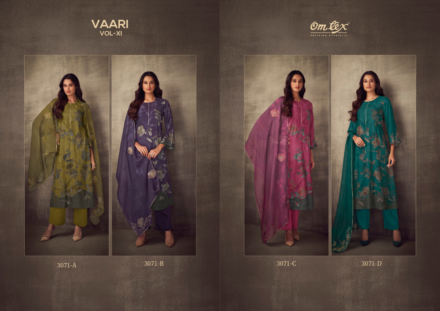Vaari Vol Xi Omtex Muslin Pant Style Suits