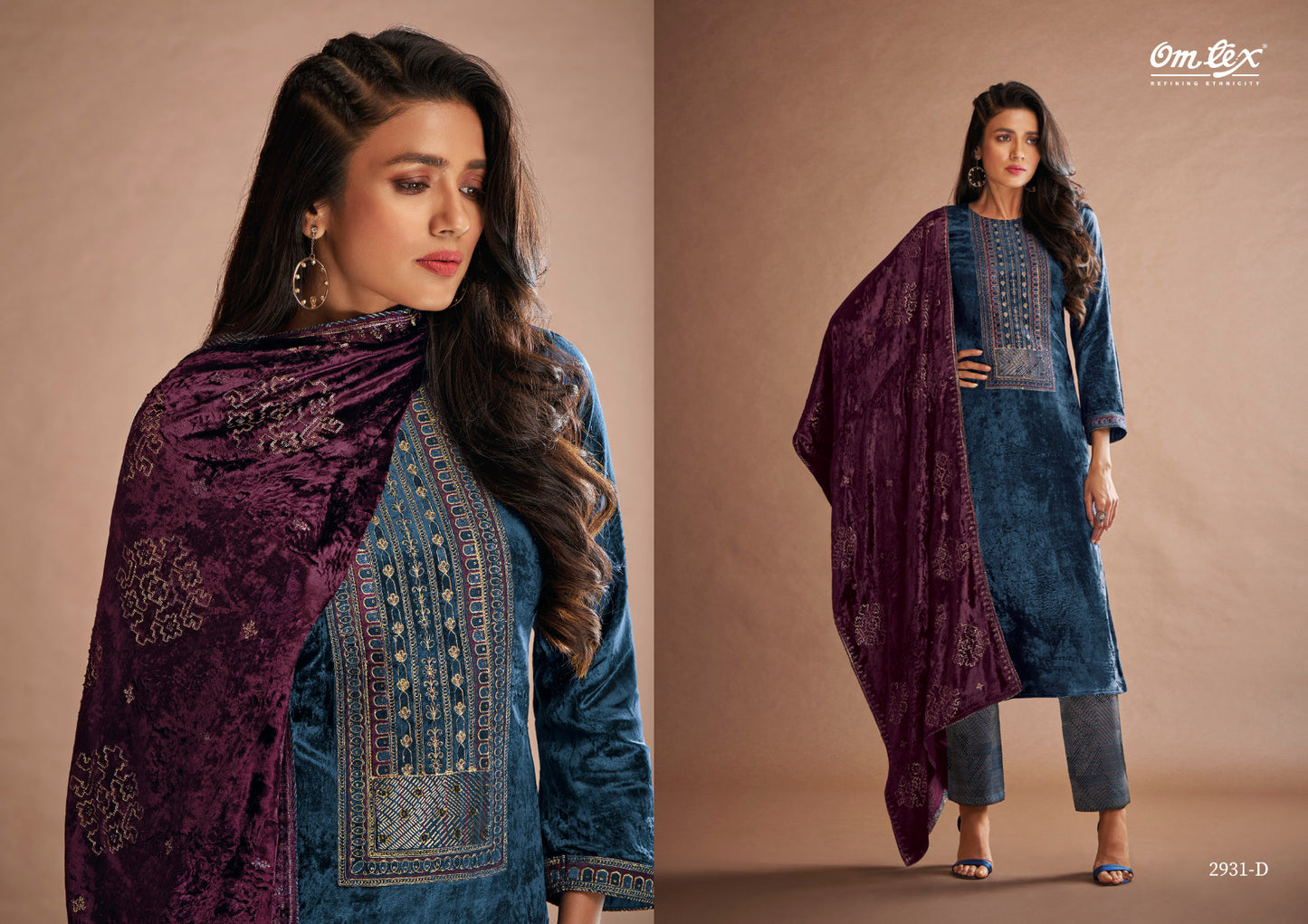 Vaidehi Omtex Velvet Suits