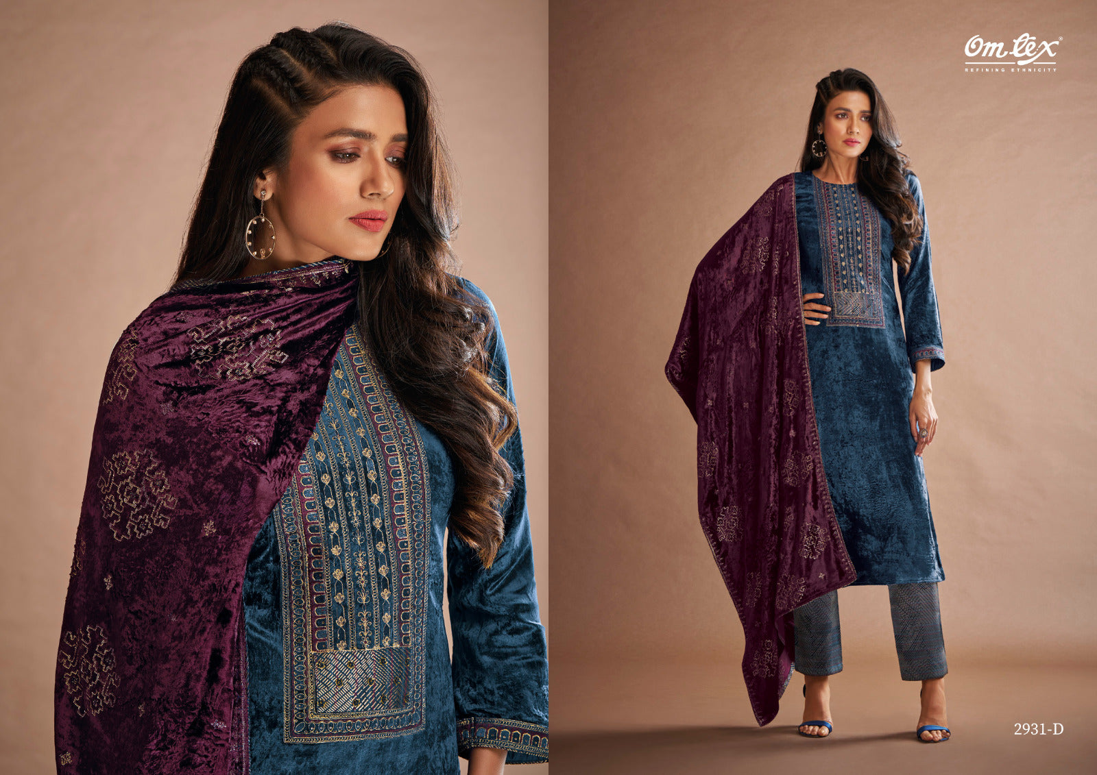 Vaidehi Omtex Velvet Suits