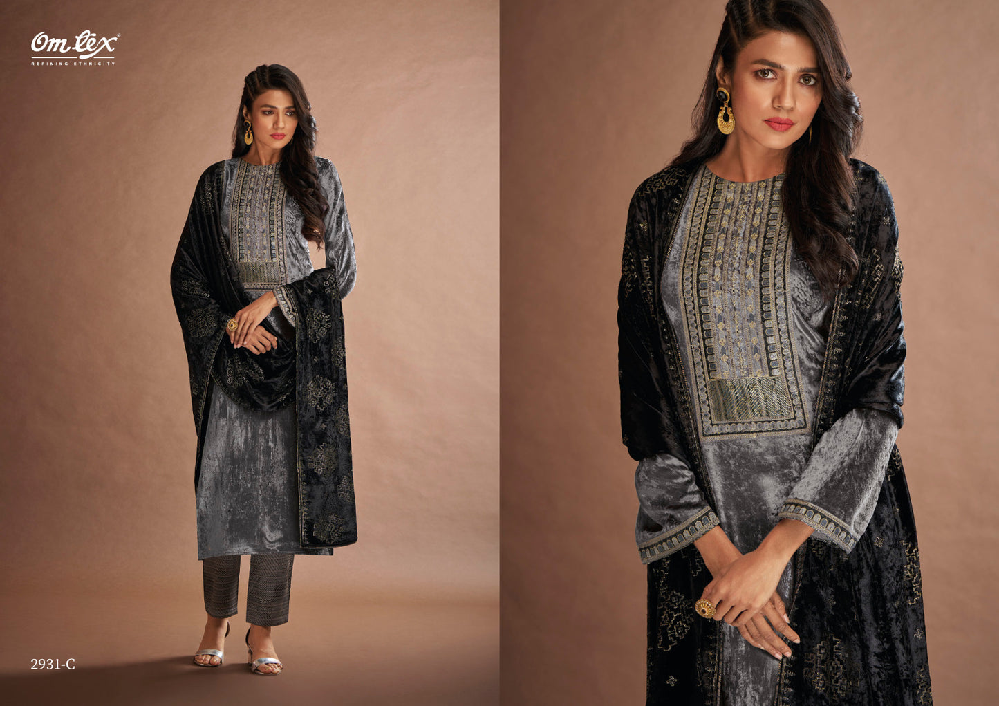 Vaidehi Omtex Velvet Suits