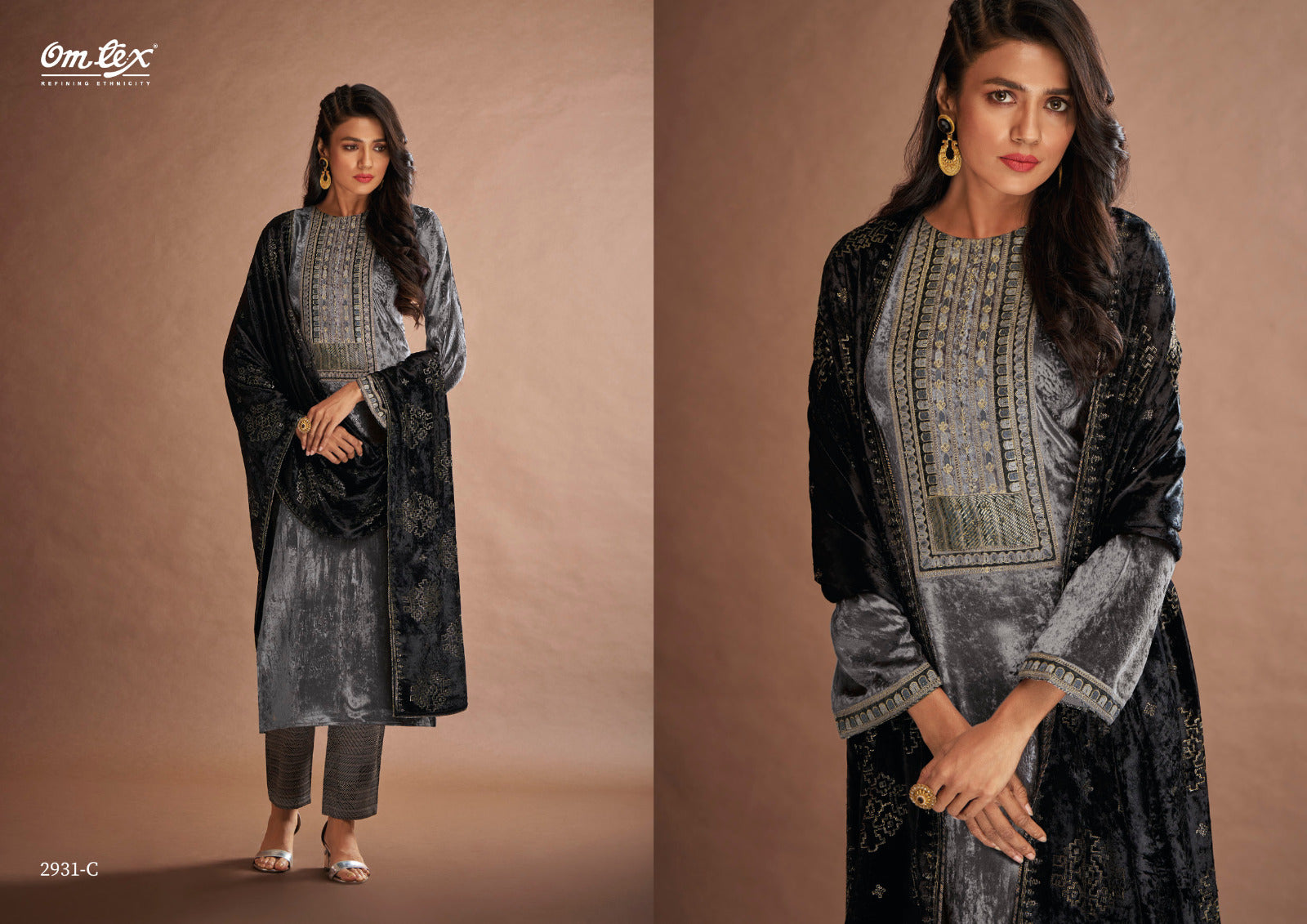 Vaidehi Omtex Velvet Suits