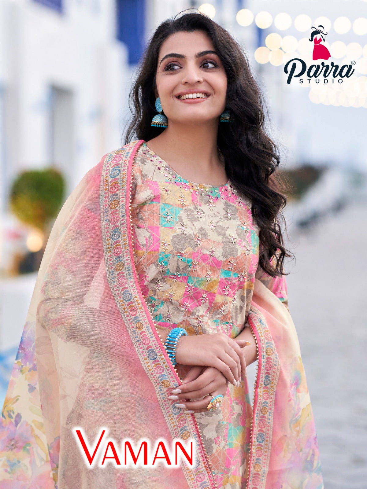 Vaman Parra Studio Modal Chanderi Readymade Pant Style Suits