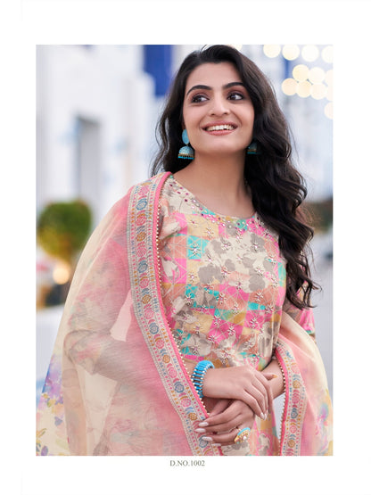 Vaman Parra Studio Modal Chanderi Readymade Pant Style Suits