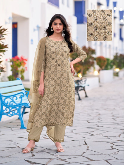 Vaman Parra Studio Modal Chanderi Readymade Pant Style Suits
