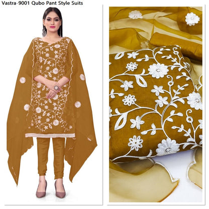 Vastra-9001 Qubo Organza Pant Style Suits