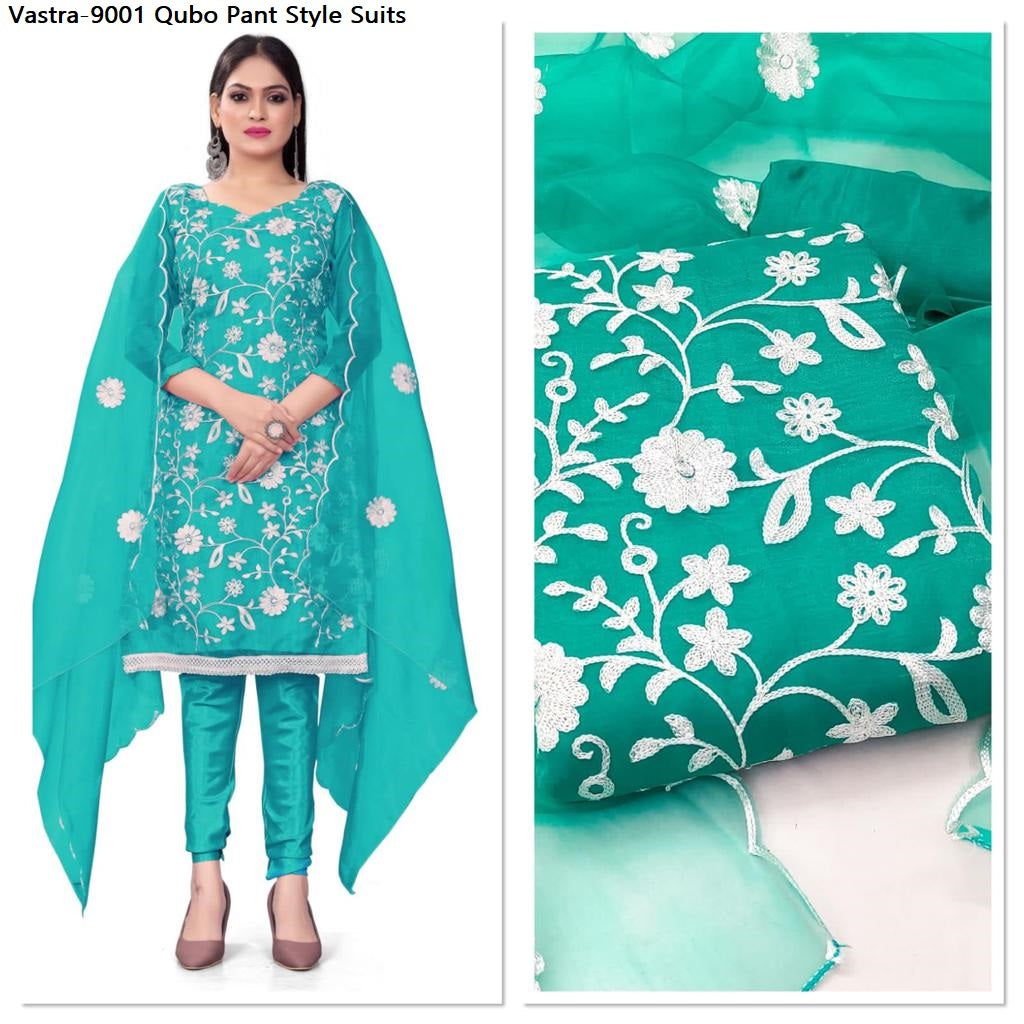 Vastra-9001 Qubo Organza Pant Style Suits