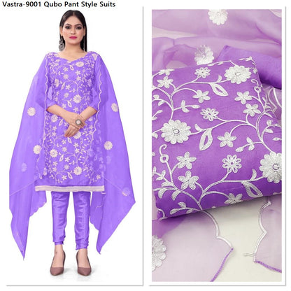 Vastra-9001 Qubo Organza Pant Style Suits