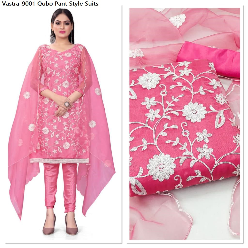 Vastra-9001 Qubo Organza Pant Style Suits