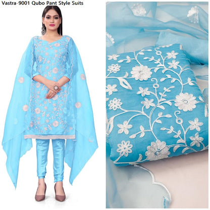 Vastra-9001 Qubo Organza Pant Style Suits