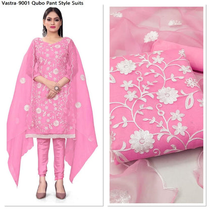 Vastra-9001 Qubo Organza Pant Style Suits