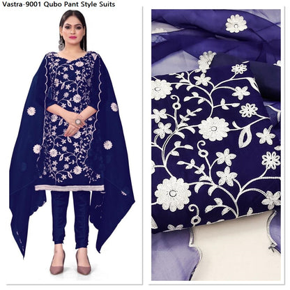 Vastra-9001 Qubo Organza Pant Style Suits
