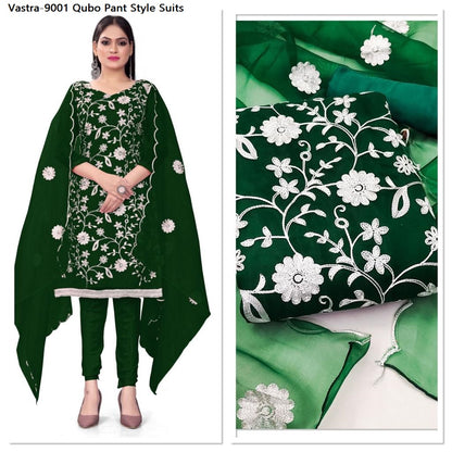 Vastra-9001 Qubo Organza Pant Style Suits