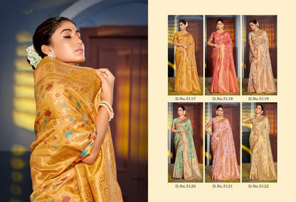 Vastukala Sangam Prints Banarasi Silk Sarees