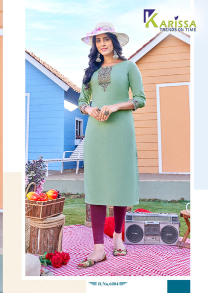 Veer Vol 6 Karissa Viscose Silk Long Kurtis