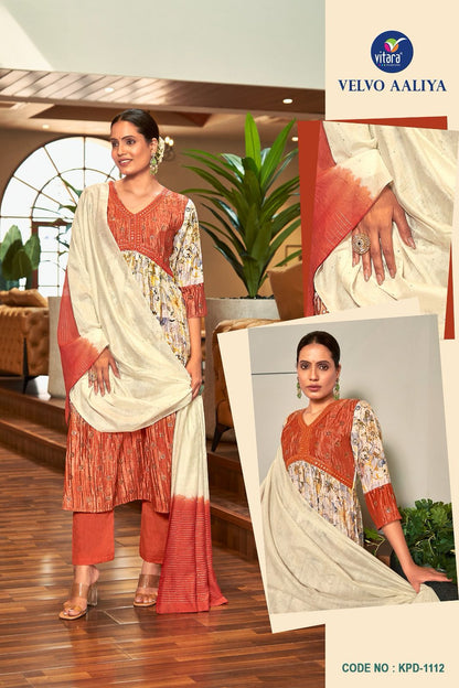 Velvo Alia Vitara Chinon Readymade Pant Style Suits