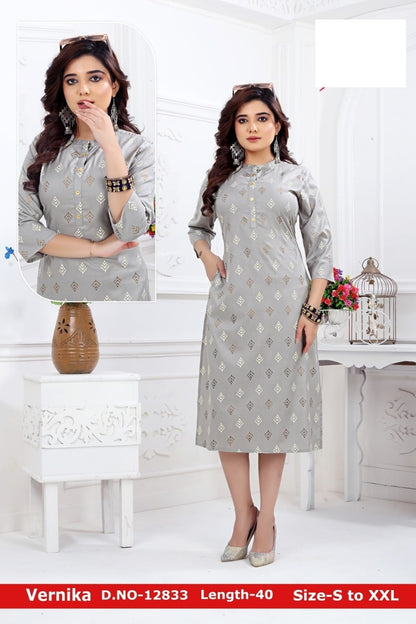 Vernika-0901 Zoya Rayon Knee Length Kurtis
