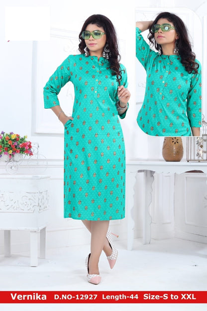 Vernika-0901 Zoya Rayon Knee Length Kurtis